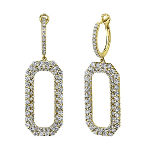 Diamond 14K Yellow Gold 2.83Ct Earring