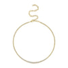 Shy Creation Jewelry - 14K Yellow Gold 3.91ct Diamond Pear Bezel Tennis Necklace | Manfredi Jewels