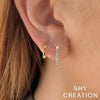 Shy Creation Jewelry - Diamond Huggie 14K Yellow Gold 0.49Ct Earring | Manfredi Jewels