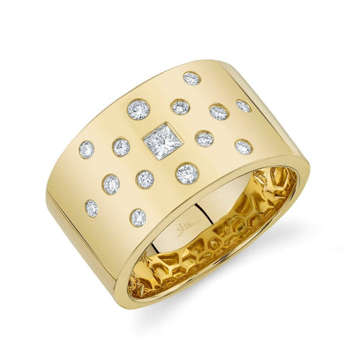 Shy Creation Jewelry - Diamond Princess 14K Yellow Gold 0.31Ct Ring | Manfredi Jewels