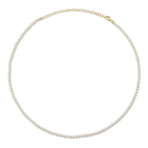 Jackie 14K Yellow Gold Cultured Pearl Tennis Necklace