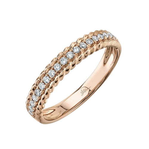 Shy Creation Jewelry - Kate 14K Rose Gold Diamond Band Ring | Manfredi Jewels
