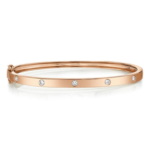 Kate 14K Rose Gold Diamond Bangle Bracelet