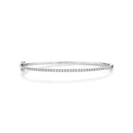 Shy Creation Jewelry - Kate 14K White Gold 0.62 ct Diamond Bangle Bracelet | Manfredi Jewels