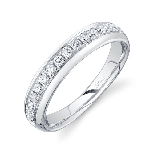 Shy Creation Jewelry - Kate 14K White Gold Diamond Band Ring | Manfredi Jewels