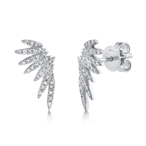 Shy Creation Jewelry - Kate 14K White Gold Diamond Earrings | Manfredi Jewels