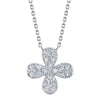 Shy Creation Jewelry - Kate 14K White Gold Diamond Flower Necklace | Manfredi Jewels