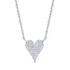 Shy Creation Jewelry - Kate 14K White Gold Diamond Pavé Heart Pendant Necklace | Manfredi Jewels