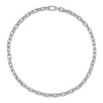 Shy Creation Jewelry - Kate 14K White Gold Diamond Pave Link Necklace | Manfredi Jewels