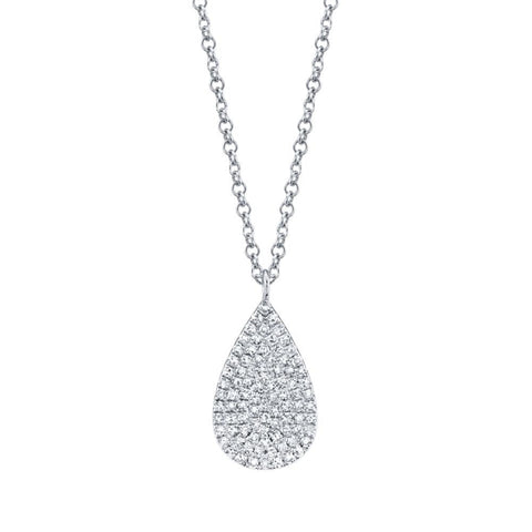 Kate 14K White Gold Diamond Pave Necklace