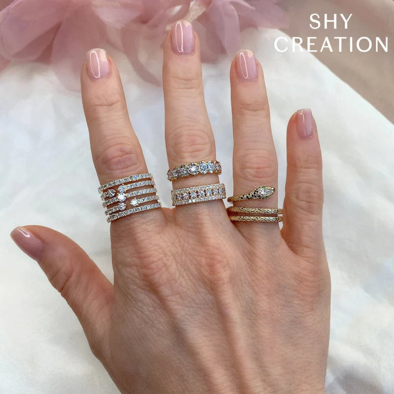 Shy Creation Jewelry - Kate 14K White Gold Diamond Ring | Manfredi Jewels