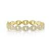 Shy Creation Jewelry - Kate 14K Yellow Gold 1.95 ct Diamond Pavé Bangle Chain Link Bracelet | Manfredi Jewels