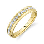 Shy Creation Jewelry - Kate 14K Yellow Gold 0.35 ct Diamond Band Ring | Manfredi Jewels