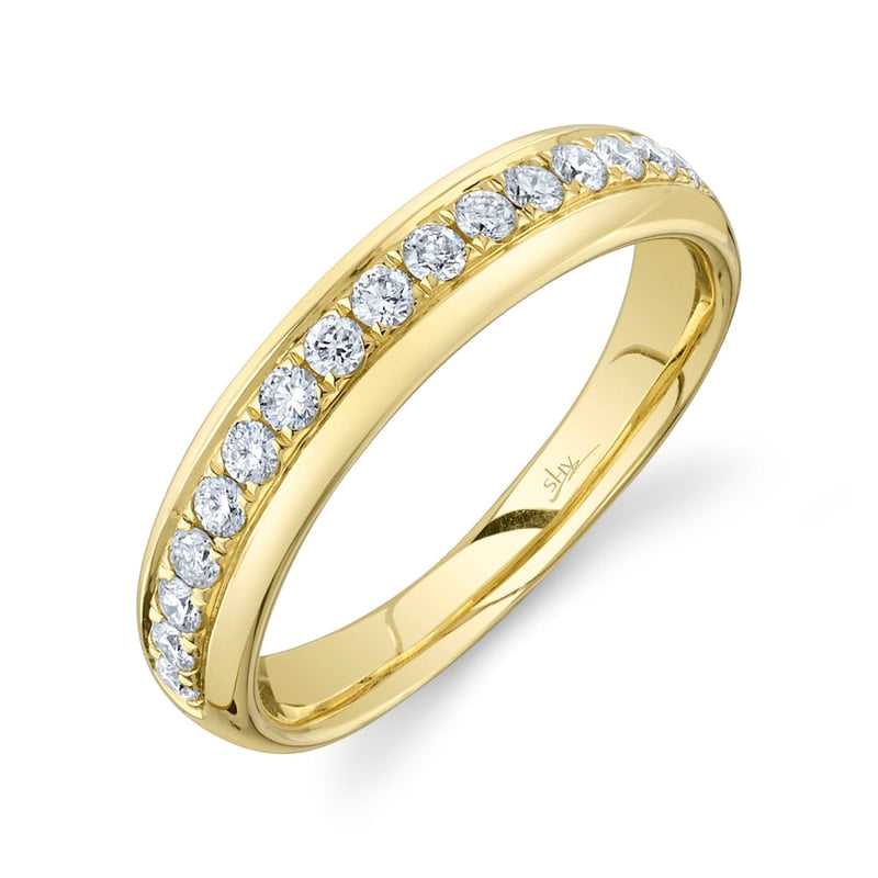 Shy Creation Jewelry - Kate 14K Yellow Gold Diamond Band Ring | Manfredi Jewels