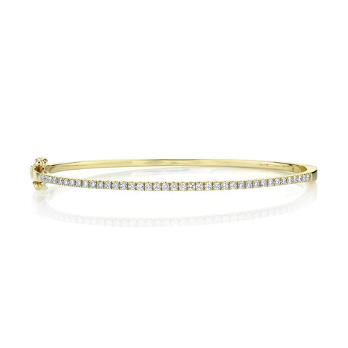 Shy Creation Jewelry - Kate 14K Yellow Gold Diamond Bangle Bracelet | Manfredi Jewels