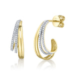 Shy Creation Jewelry - Kate 14K Yellow Gold Diamond Earrings | Manfredi Jewels