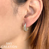 Shy Creation Jewelry - Kate 14K Yellow Gold Diamond Earrings | Manfredi Jewels