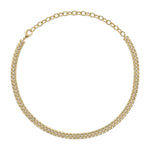 Shy Creation Jewelry - Kate 14K Yellow Gold Diamond Laurel Wreath Necklace | Manfredi Jewels
