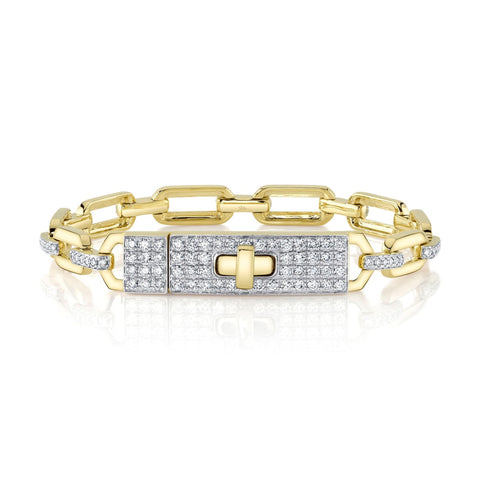 Kate 14K Yellow Gold Diamond Link Bracelet