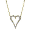 Shy Creation Jewelry - Kate 14K Yellow Gold Diamond Open Heart Necklace | Manfredi Jewels