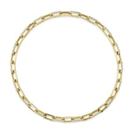 Shy Creation Jewelry - Kate 14K Yellow Gold Diamond Paperclip Link Necklace | Manfredi Jewels