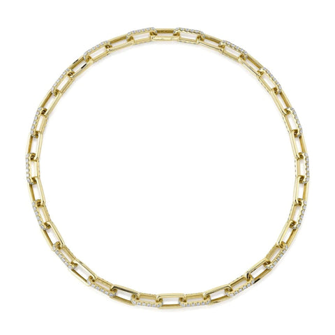 Kate 14K Yellow Gold 05.68 ct Diamond Paperclip Link Necklace