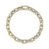 Shy Creation Jewelry - Kate 14K Yellow Gold Diamond Pave Paper Clip Link Bracelet | Manfredi Jewels