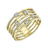 Shy Creation Jewelry - Kate 14K Yellow Gold Diamond Ring | Manfredi Jewels