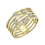 Shy Creation Jewelry - Kate 14K Yellow Gold Diamond Ring | Manfredi Jewels