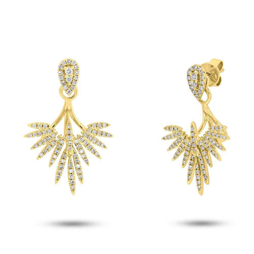 Shy Creation Jewelry - Kate 14K Yellow Gold Ear Jacket Earrings | Manfredi Jewels