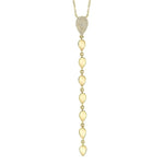 Shy Creation Jewelry - Lariat Of G/Hsi Diamonds 14Kt Yellow Gold 0.11Cts Necklace | Manfredi Jewels