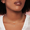 Shy Creation Jewelry - Oakley Diamond Horseshoe Pendant 14K White Gold 0.06Ct Necklace | Manfredi Jewels