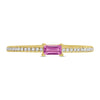 Shy Creation Jewelry - Pink Sapphire 14K Yellow Gold 0.08Ct Diamond & 0.17Ct Ring | Manfredi Jewels