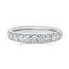 Shy Creation Jewelry - Round Brilliant Cut Diamond Halfway 14K White Gold 0.90Ct G/Hsi Band | Manfredi Jewels