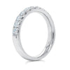 Shy Creation Jewelry - Round Brilliant Cut Diamond Halfway 14K White Gold 0.90Ct G/Hsi Band | Manfredi Jewels