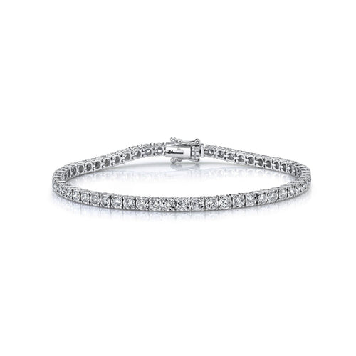 Estate Jewelry Bracelet - Shy Creation 14K White Gold 2.02 ct Diamond Tennis Bracelet | Manfredi Jewels