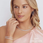 Shy Creation Jewelry - Stella 14K White Gold Diamond Tennis Bracelet | Manfredi Jewels