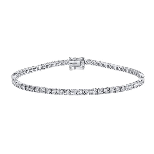 Shy Creation Jewelry - Stella 14K White Gold Diamond Tennis Bracelet | Manfredi Jewels