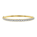 Shy Creation Jewelry - Stella 14K Yellow Gold Diamond Bangle Bracelet | Manfredi Jewels