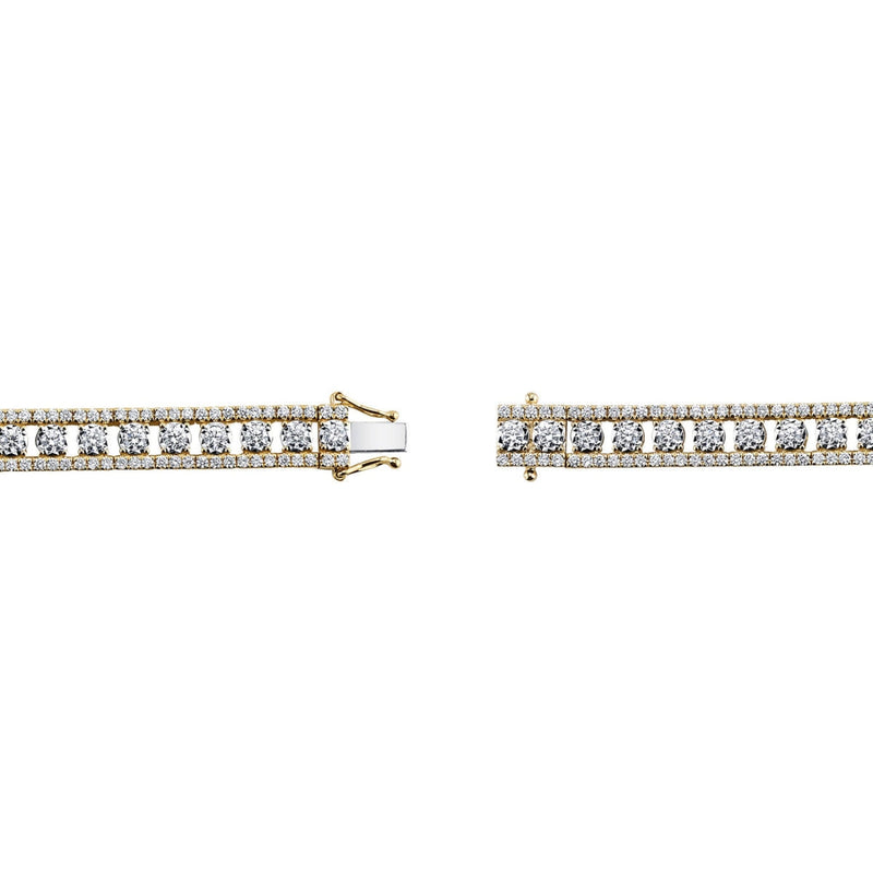 Shy Creation Jewelry - Stella 14K Yellow Gold Diamond Tennis Bracelet | Manfredi Jewels