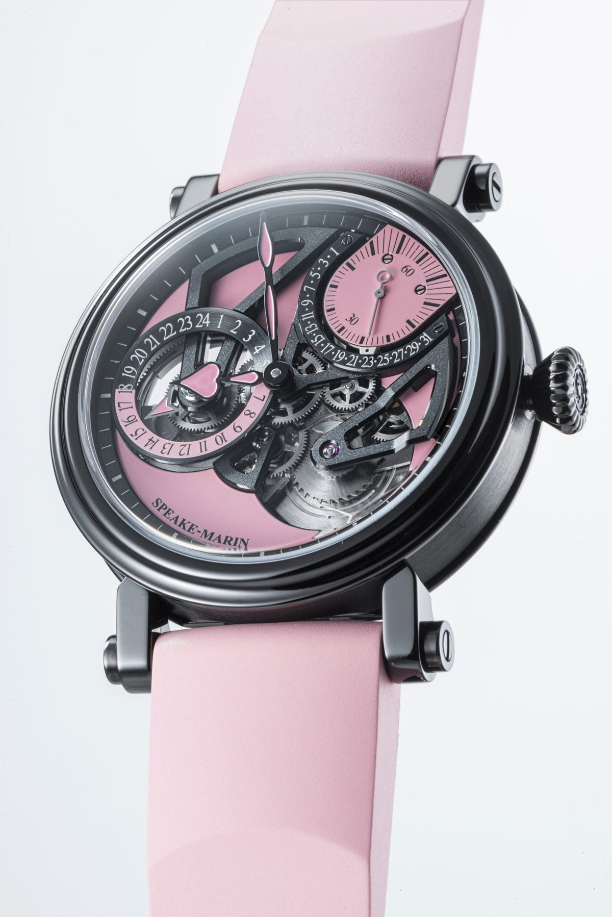 Speake Marin New Watches - OPENWORKED - DUAL TIME PINK | Manfredi Jewels