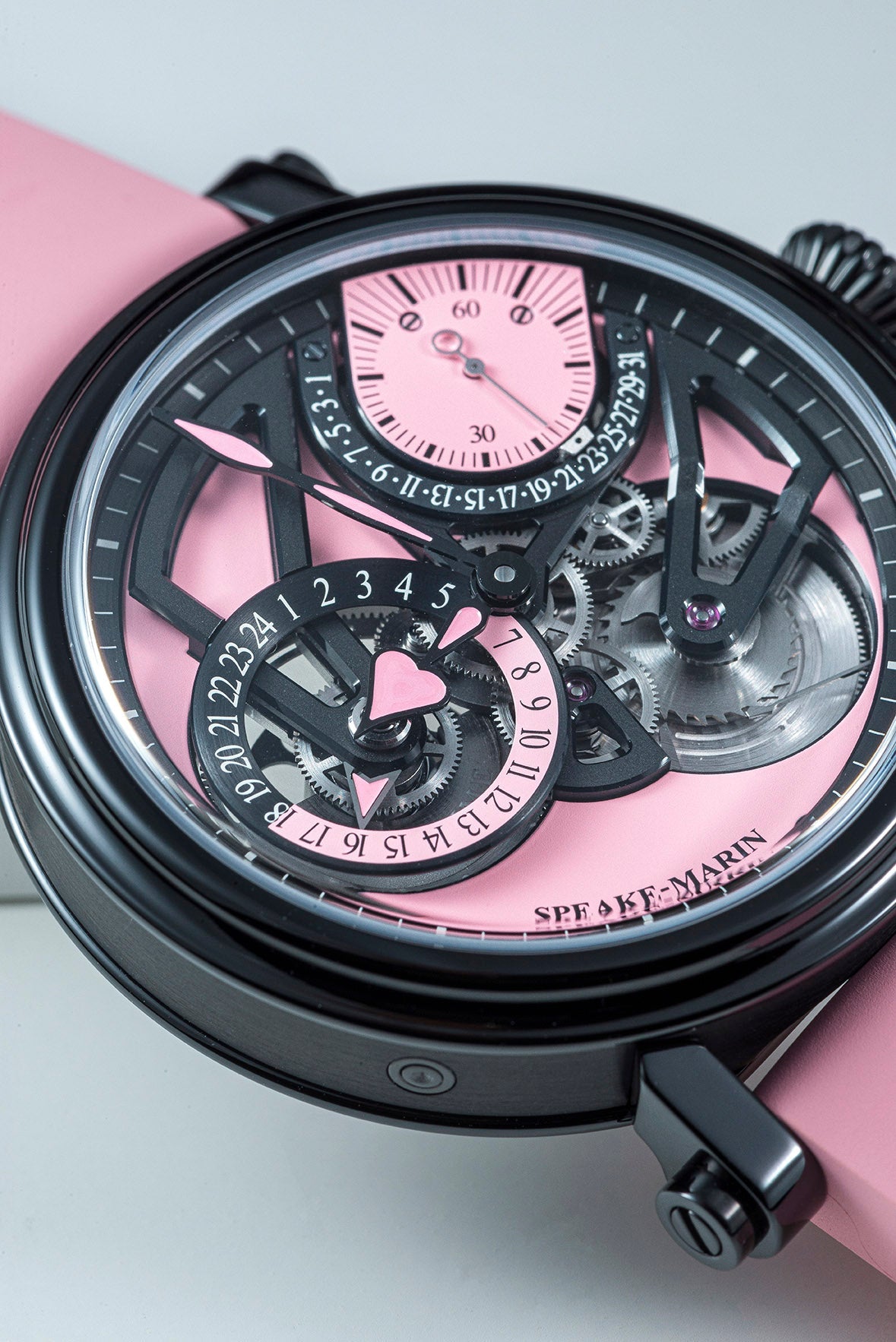 Speake Marin New Watches - OPENWORKED - DUAL TIME PINK | Manfredi Jewels