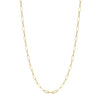 Syna Jewelry - Chain 18K Yellow Gold Solid Thin Paper Clip Necklace | Manfredi Jewels