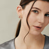 Syna Jewelry - Cosmic 18K Yellow Gold Starburst Clip Back Earrings | Manfredi Jewels