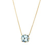 Syna Jewelry - Geometrix 18K Yellow Gold Blue Topaz Cushion Necklace | Manfredi Jewels