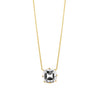 Syna Jewelry - Geometrix 18K Yellow Gold Rock Crystal Cushion Necklace | Manfredi Jewels