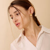Syna Jewelry - Jardin 18K Yellow Gold Camelilia Satin Flower Earrings | Manfredi Jewels