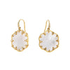 Syna Jewelry - Jardin 18K Yellow Gold Flower Mother of Pearl & Diamond Earrings | Manfredi Jewels