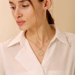 Syna Jewelry - Jardin 18K Yellow Gold Mother of Pearl Pendant | Manfredi Jewels