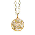 Syna Jewelry - Jardin 18K Yellow Gold Mother of Pearl Pendant | Manfredi Jewels